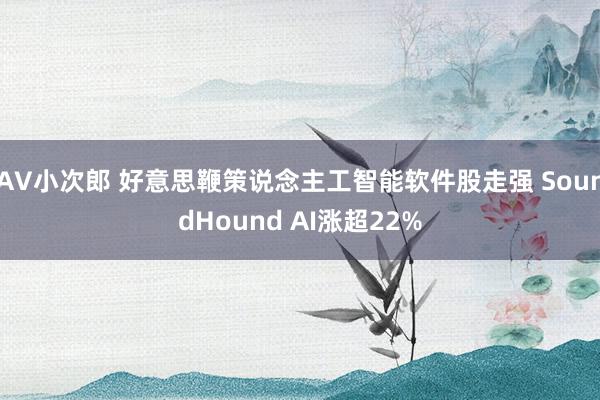 AV小次郎 好意思鞭策说念主工智能软件股走强 SoundHound AI涨超22%
