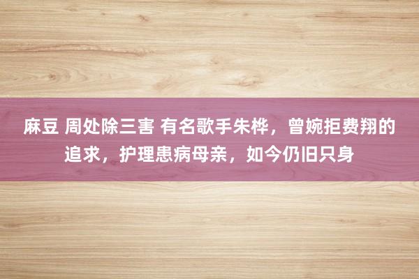 麻豆 周处除三害 有名歌手朱桦，曾婉拒费翔的追求，护理患病母亲，如今仍旧只身