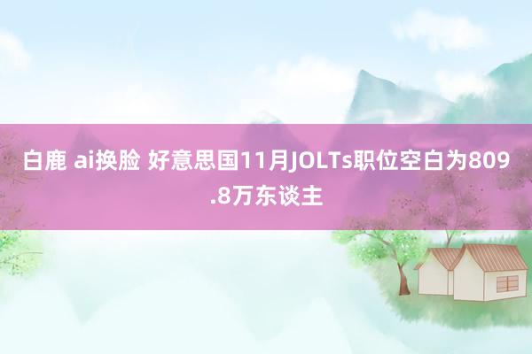 白鹿 ai换脸 好意思国11月JOLTs职位空白为809.8万东谈主