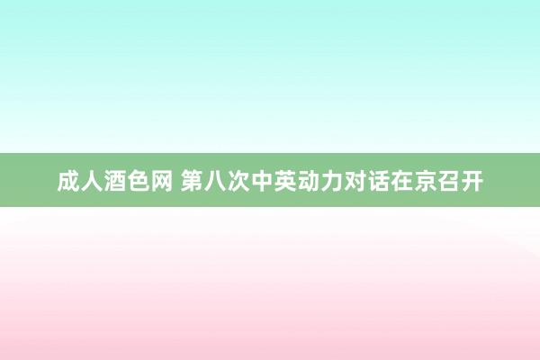 成人酒色网 第八次中英动力对话在京召开